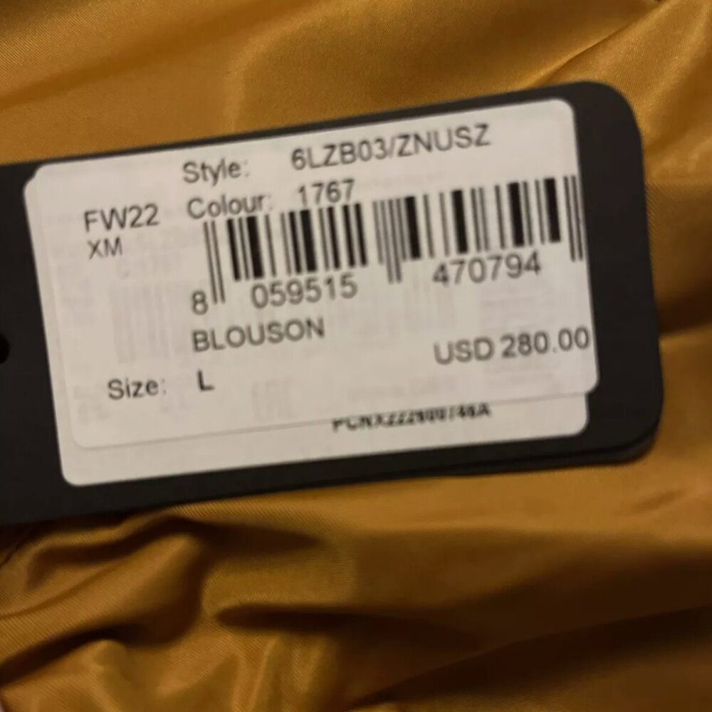 Armani Exchange A|X Men's Full Zip Gold Fashion Hooded Blouson Jacket L - Picture 4 of 7